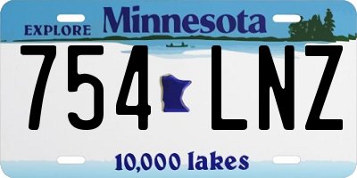 MN license plate 754LNZ