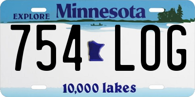 MN license plate 754LOG