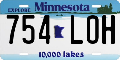 MN license plate 754LOH