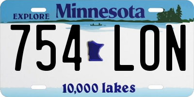 MN license plate 754LON