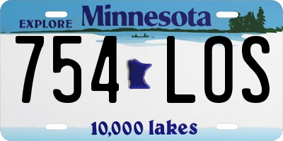 MN license plate 754LOS