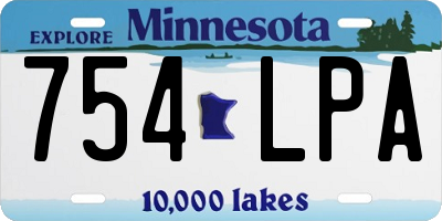 MN license plate 754LPA