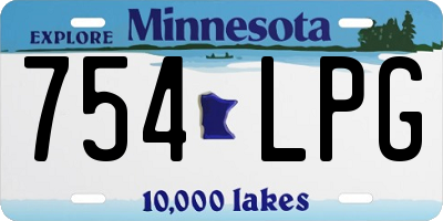 MN license plate 754LPG
