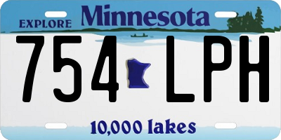 MN license plate 754LPH