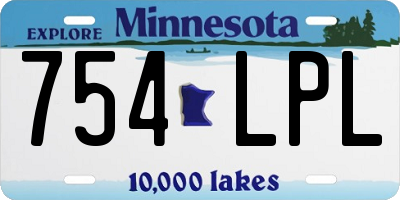 MN license plate 754LPL