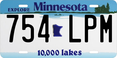 MN license plate 754LPM