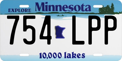 MN license plate 754LPP