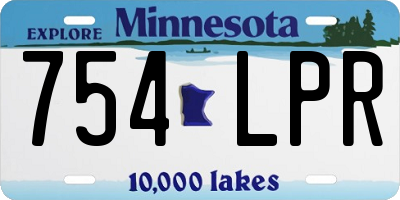 MN license plate 754LPR
