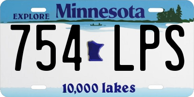 MN license plate 754LPS