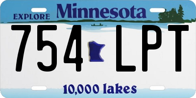 MN license plate 754LPT