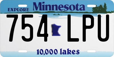 MN license plate 754LPU