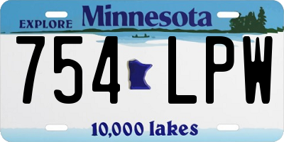 MN license plate 754LPW