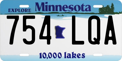 MN license plate 754LQA