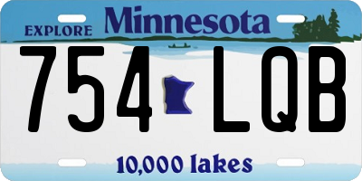MN license plate 754LQB