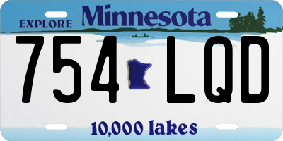 MN license plate 754LQD