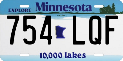 MN license plate 754LQF