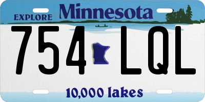 MN license plate 754LQL