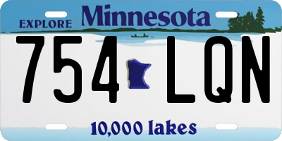 MN license plate 754LQN