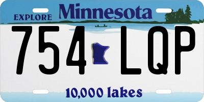 MN license plate 754LQP