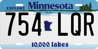MN license plate 754LQR