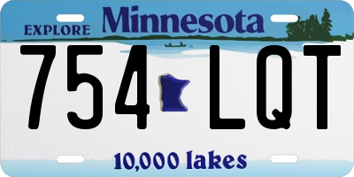 MN license plate 754LQT