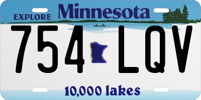 MN license plate 754LQV
