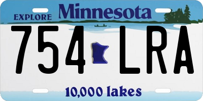 MN license plate 754LRA