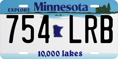 MN license plate 754LRB