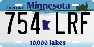 MN license plate 754LRF
