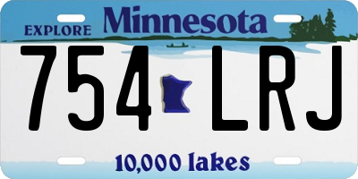 MN license plate 754LRJ