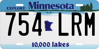 MN license plate 754LRM