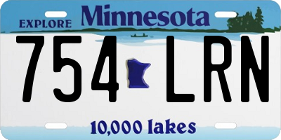 MN license plate 754LRN