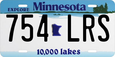 MN license plate 754LRS