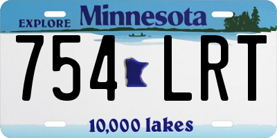 MN license plate 754LRT