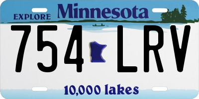 MN license plate 754LRV
