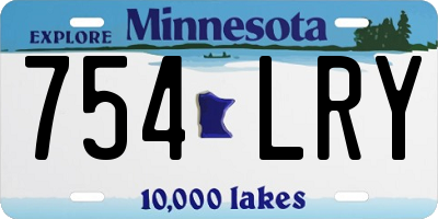 MN license plate 754LRY