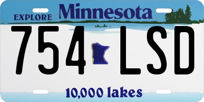 MN license plate 754LSD