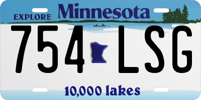 MN license plate 754LSG