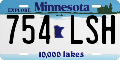 MN license plate 754LSH