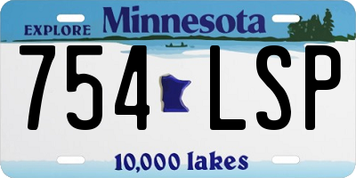 MN license plate 754LSP