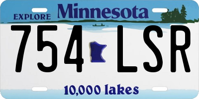 MN license plate 754LSR