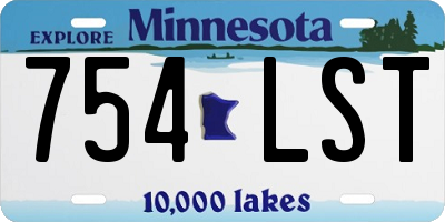 MN license plate 754LST