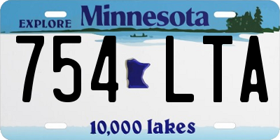 MN license plate 754LTA