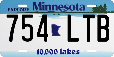 MN license plate 754LTB