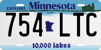 MN license plate 754LTC