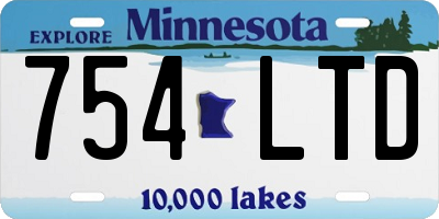 MN license plate 754LTD