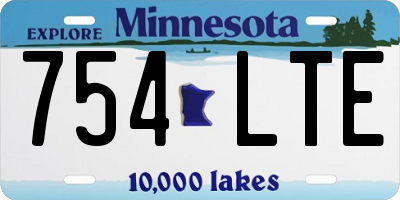 MN license plate 754LTE