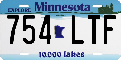 MN license plate 754LTF