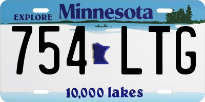 MN license plate 754LTG