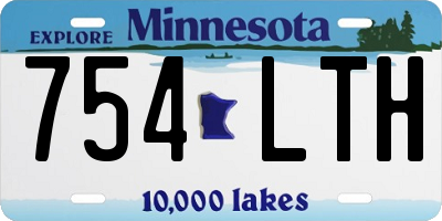 MN license plate 754LTH